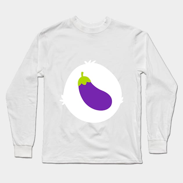 Eggplant Emoji Bear Long Sleeve T-Shirt by LuisP96